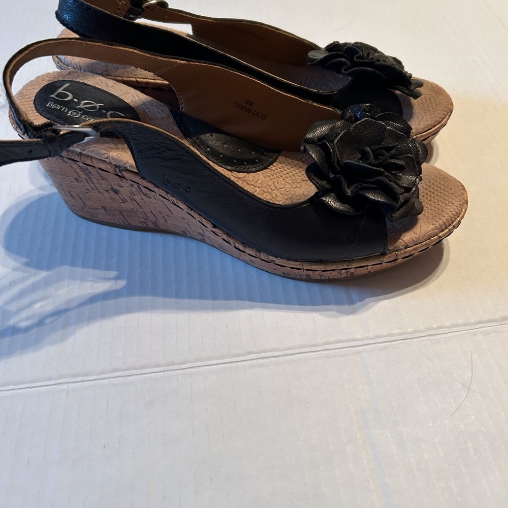 Born Black Wedge Shoes with Elegant Design
